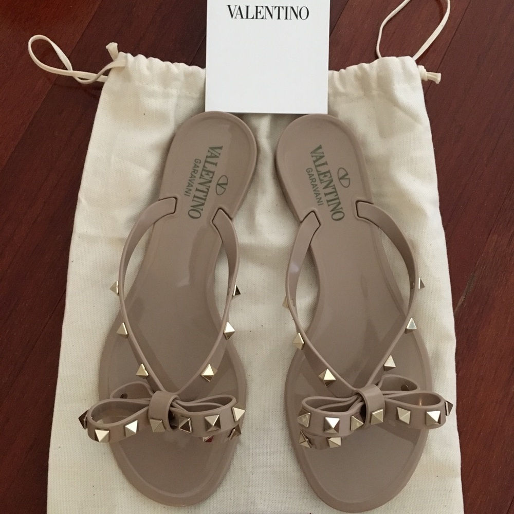 Valentino Rockstud Jelly Sandals